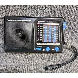 Vintage 9 Band FM/AM/SW World Receiver FM(TV)/MW/SW1-7 9 Band Receiver Tested